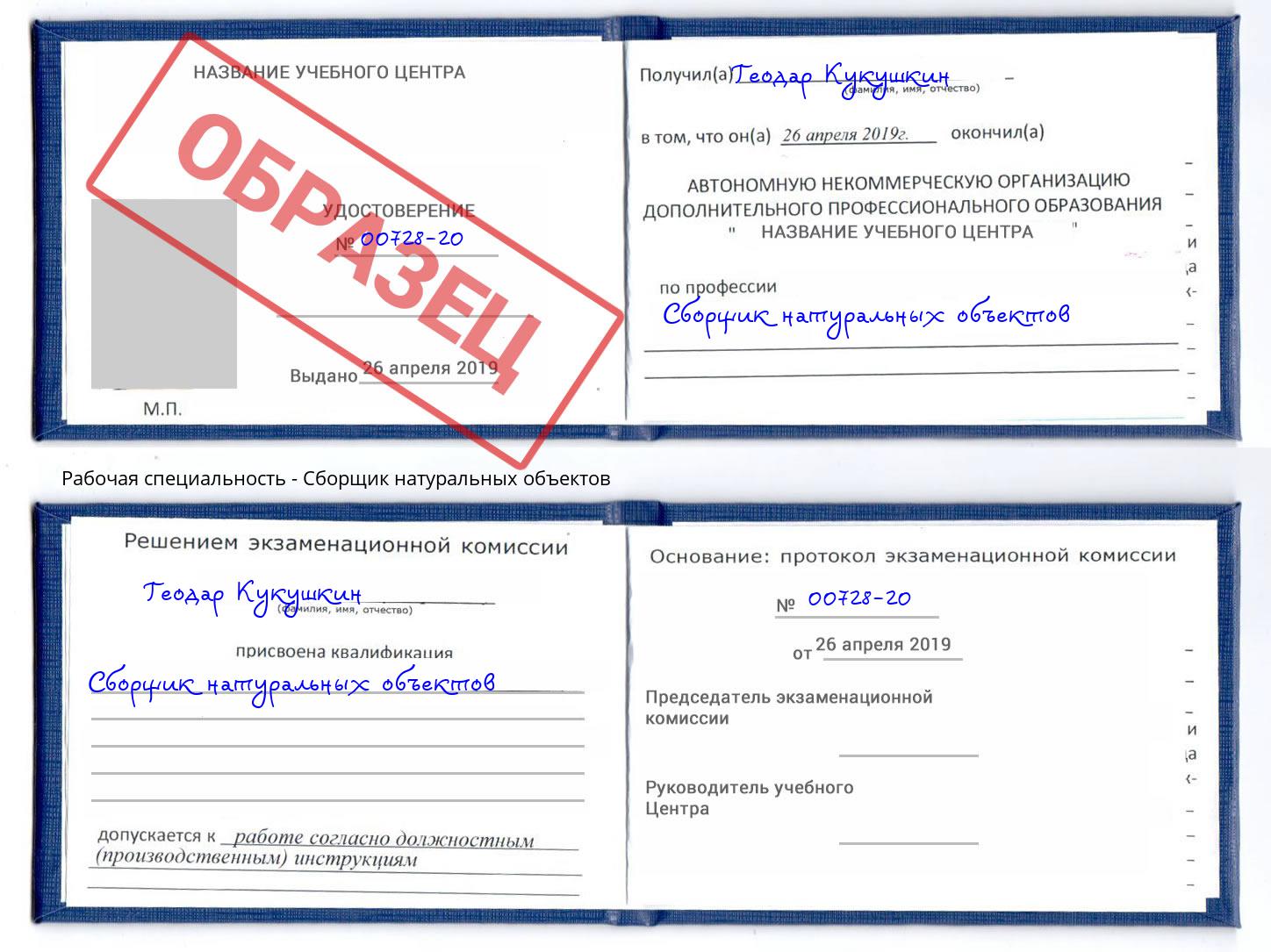 Сборщик натуральных объектов Пушкино