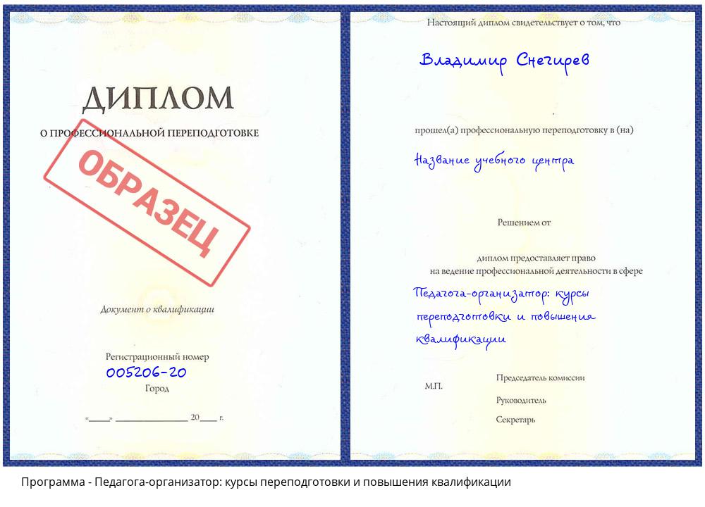 Педагога-организатор: курсы переподготовки и повышения квалификации Пушкино